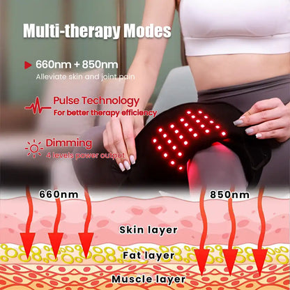 EZE TLB60-B Red Light Therapy Knee Brace